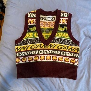 Ganni graphic sweater vest